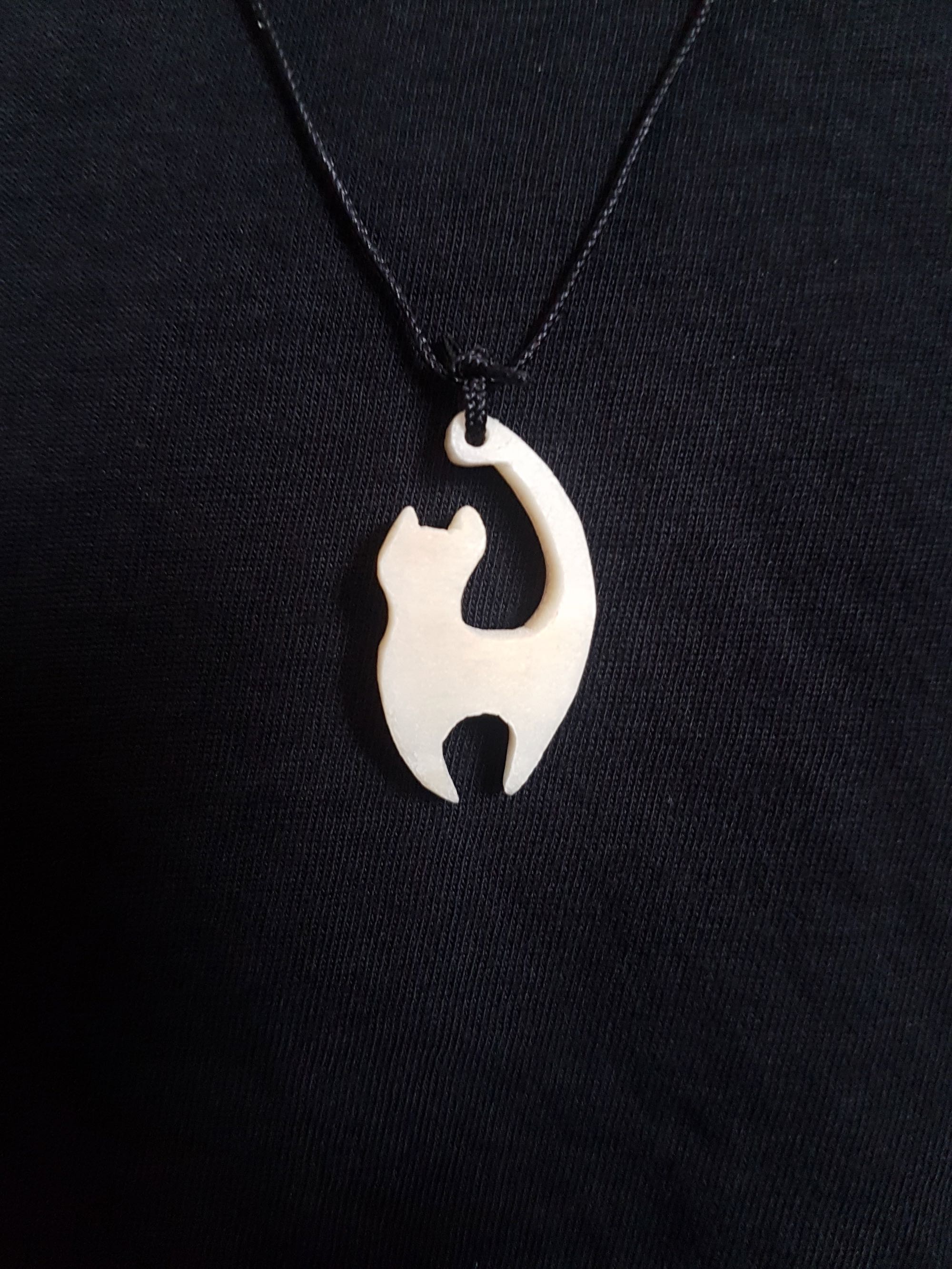 Knochen Katze Halskette